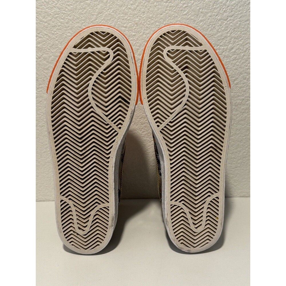 NIKE Womens Blazer High Size 7 White Orange 2009 Art Design Pattern 317808-115 - Picture 12 of 15